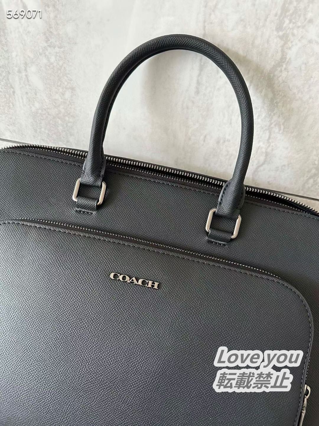 COACH CR275 コーチ メンズ ビジネスバッグ・アタッシュケース パソコンケース カーフレザー アウトレット ブラック - メルカリ