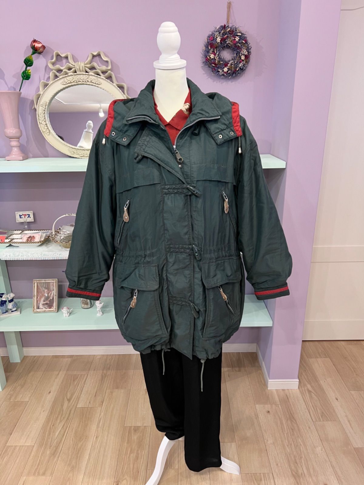 古着 vintage コート カーキ