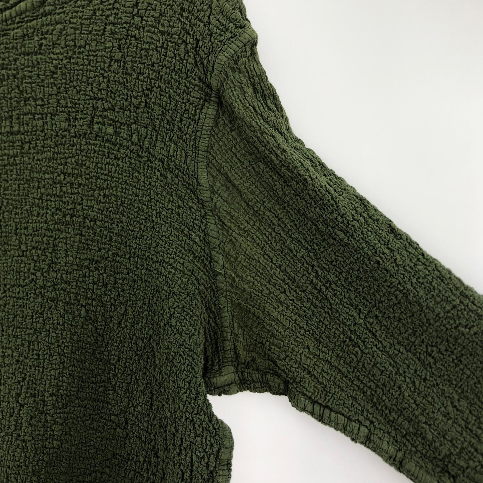 【最大80％OFF！】 ISSEY MIYAKE イッセイミヤケ ハイネックカットソー size-|グリーン