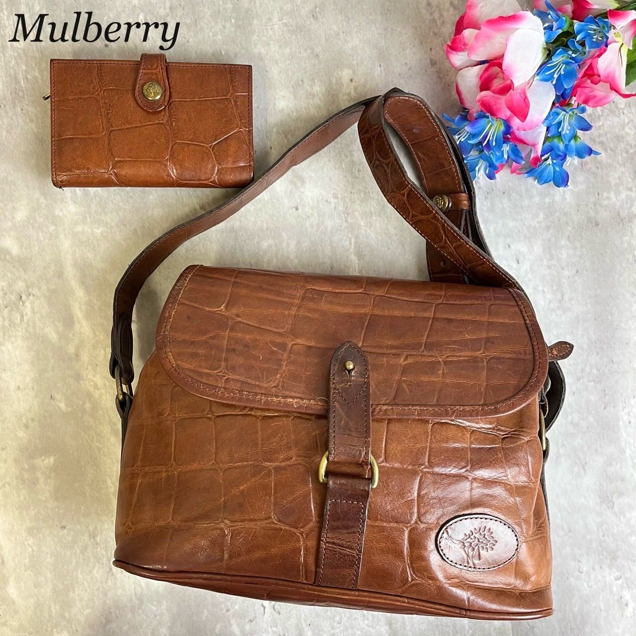 マルベリー Mulberry ショルダーバッグ 肩掛け ブラウン レザー ...