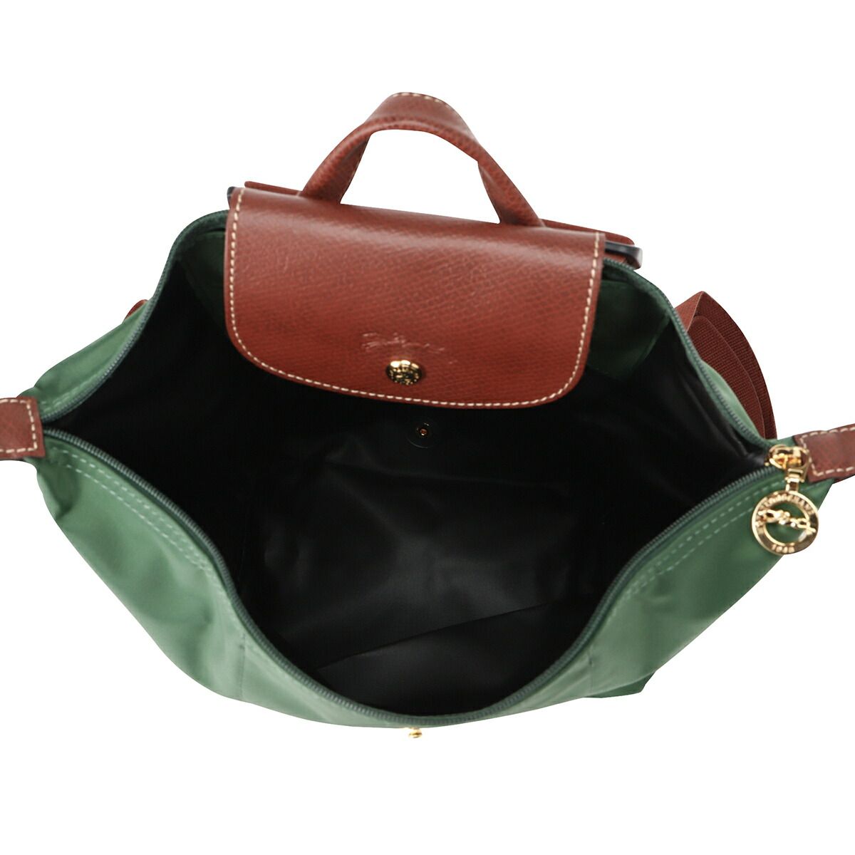 Longchamp Le Pliage Nylon Backpack Green - Authentic - Used - Good Condition Longchamp Le Pliage Backpack M British Green Recycled Nylon  main image 3