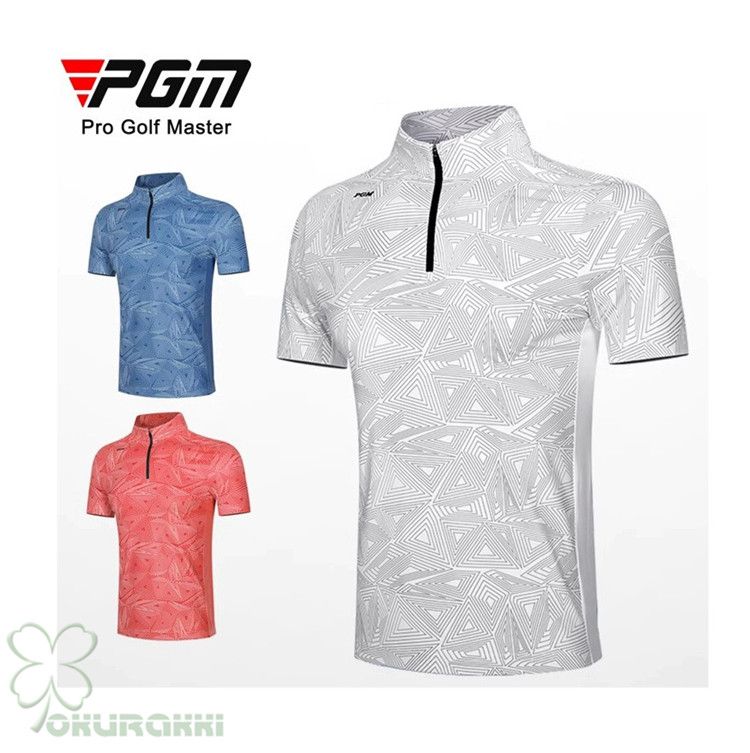 ゴルフ 半袖ポロシャツ ゴルフウェア 通気速幹 ストレッチ シャツ メンズ ポロシャツ 春夏 モデル 2504gshirt07* -WHITE