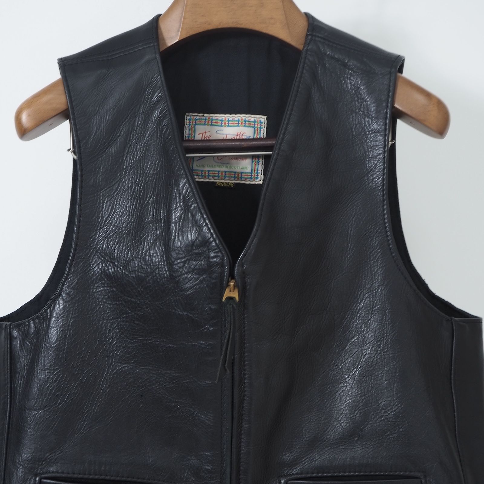 エアロレザー Aero LEATHER レザー ベスト レギュラー ブラック