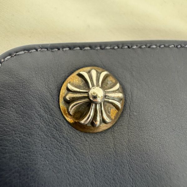 CHROME HEARTS クロムハーツ KEYCASE SNAP CRS レザー キーケース クロスボタン