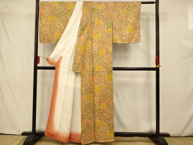 平和屋着物□本場染大島紬 切嵌吉祥花文 正絹 逸品 AAAU7775fw - メルカリ 