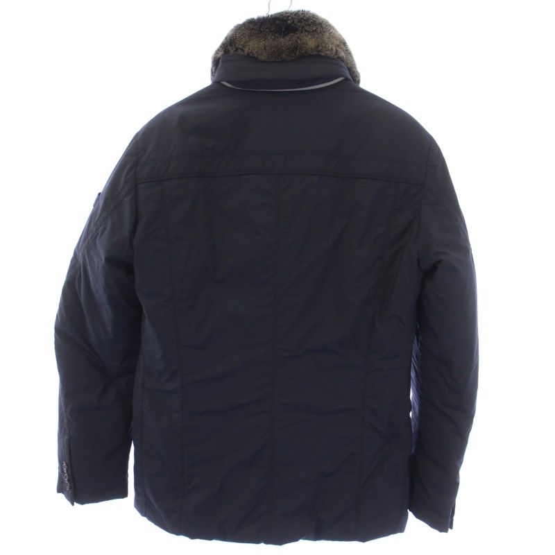 PEUTEREY◆ジャケット/46/ナイロン/ネイビー// 中古ピューテリー PEUTEREY ナイロン ダウンコート ダークネイビー