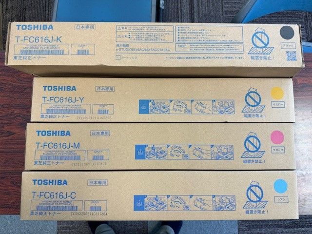 東芝トナー4本セット　T-FC616J　（ブラック・シアン・マゼンタ・イエロー）
