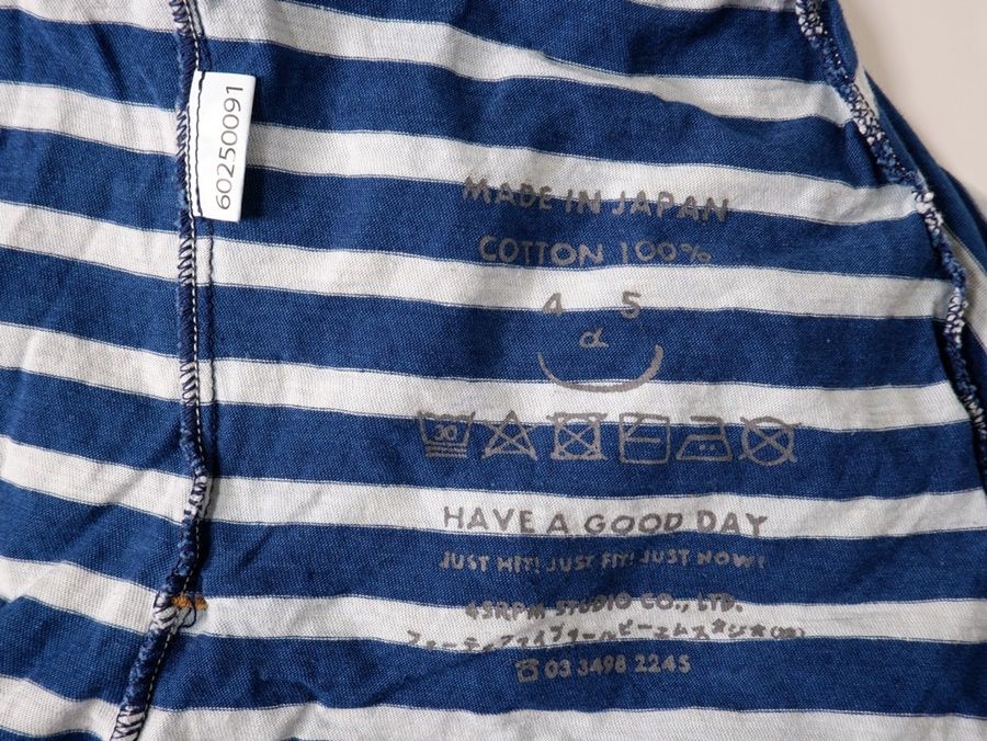 45Rフォーティファイブアール45rpm バスクボーダー天竺のヨックネック  