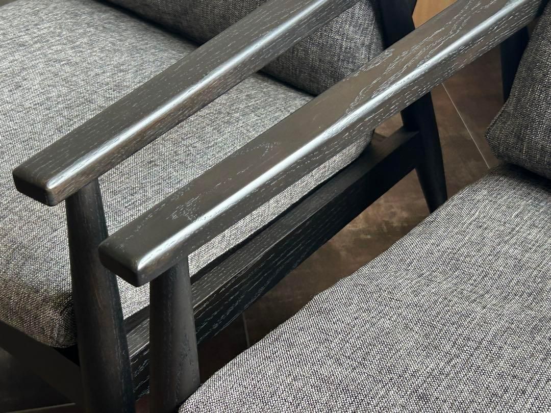 FUJIEI フジエイ富士栄アームソファリビングブラック2脚HZ