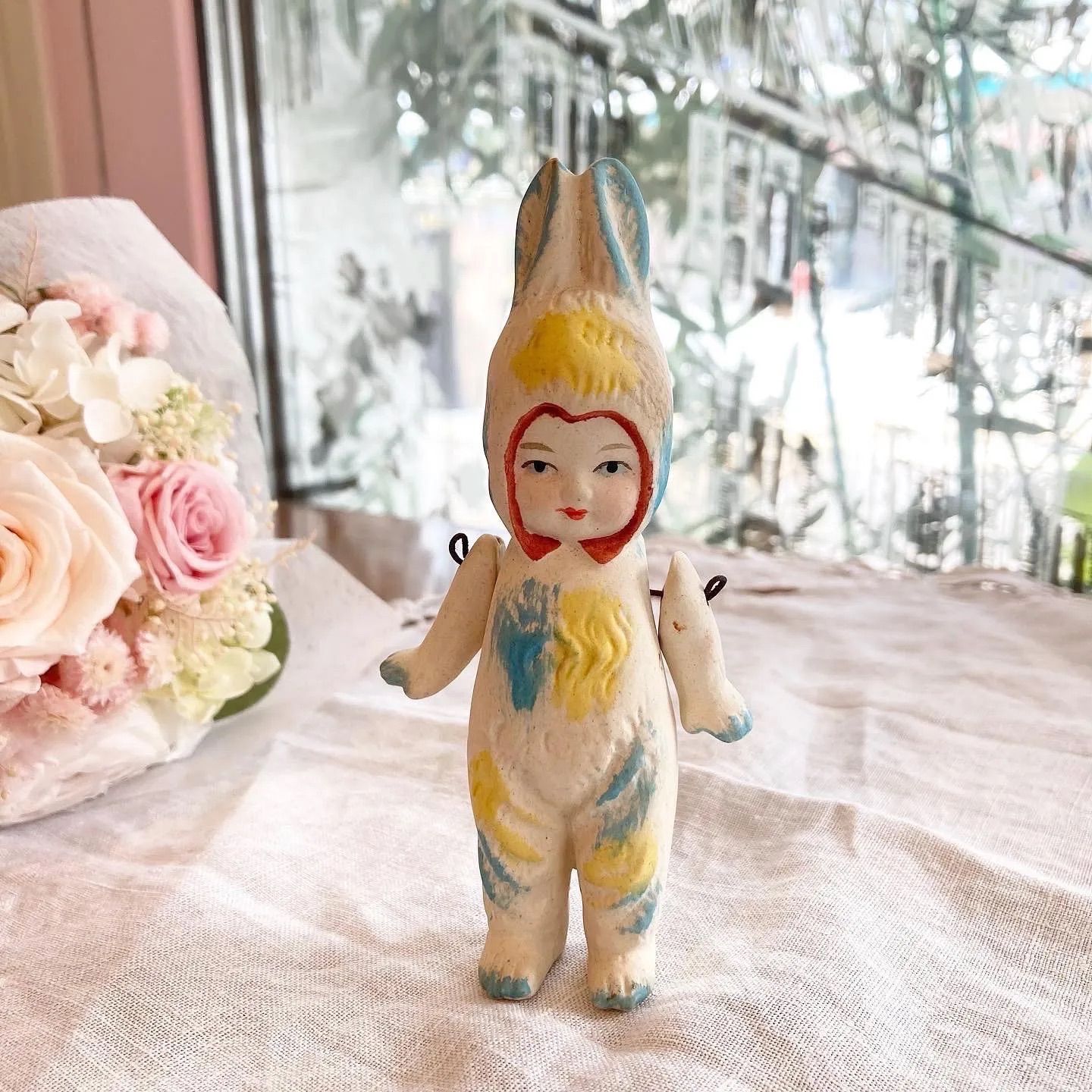 ☆アンティークビスクドール うさぎ☆うさぎの着ぐるみ☆ うさぎの