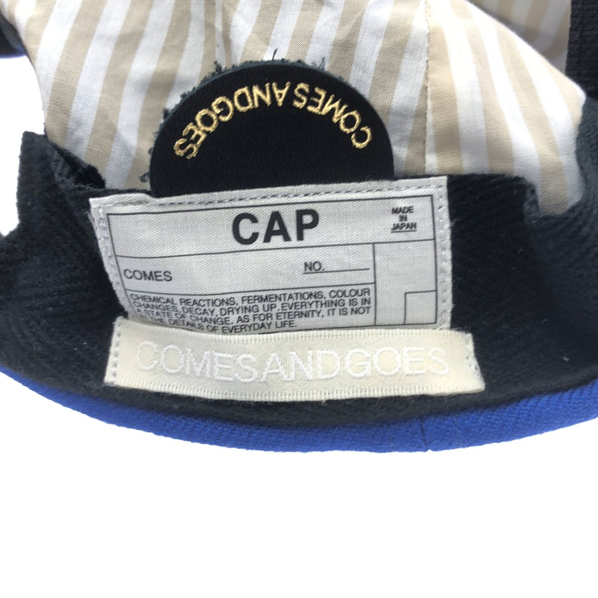  COMESANDGOES カムズアンドゴーズ NY 刺しゅう ベースボールキャップ ブルー メンズ その他 帽子