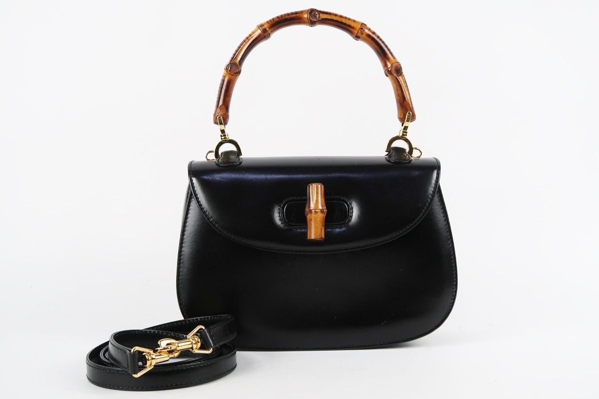美品！グッチ 2way ショルダーバッグ　ハンドバッグ　バンブー 超美品】GUCCI グッチ バンブー 2WAYショルダー ターンロック