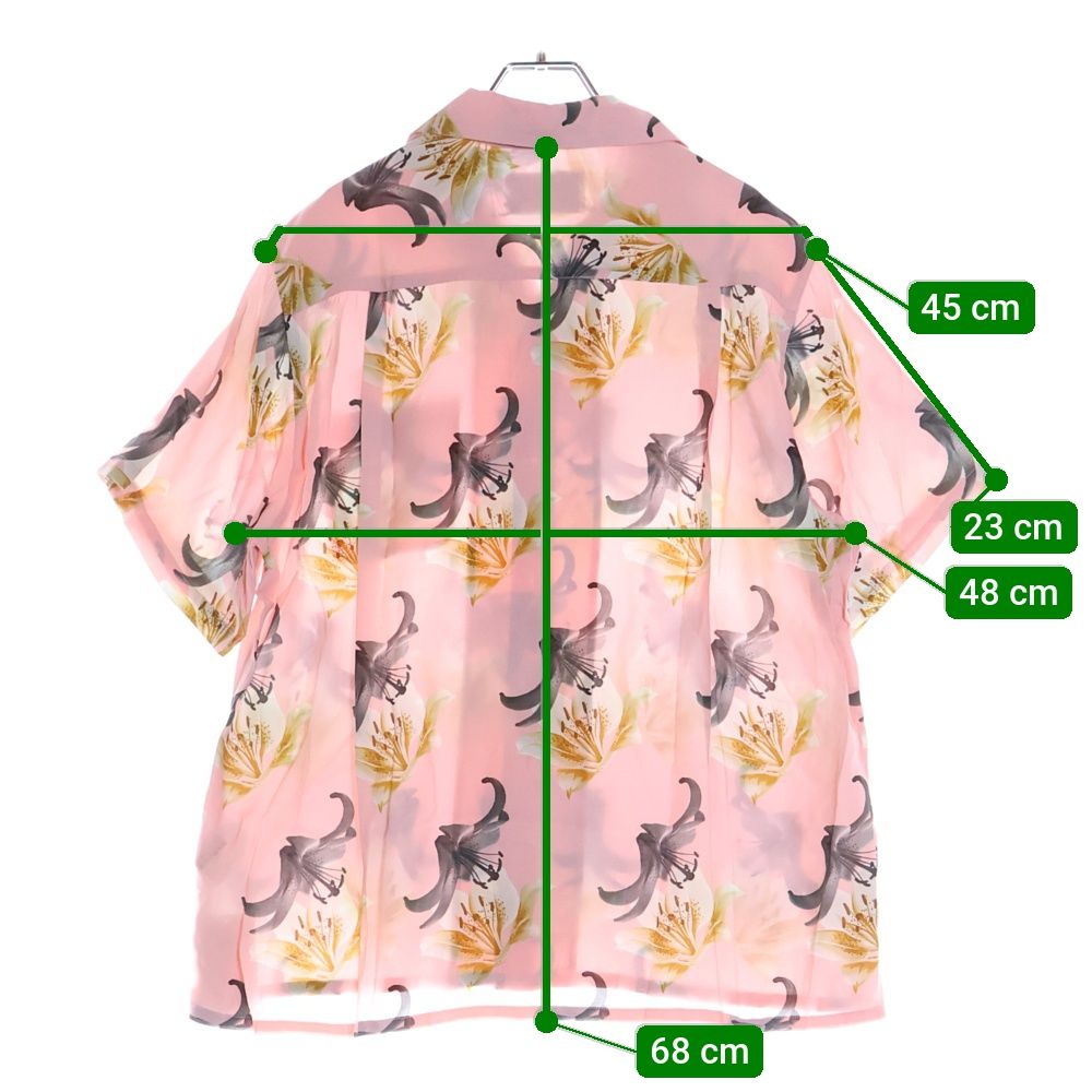 ワコマリア 半袖シャツ サイズXL ピンク WACKO MARIA (ワコマリア) HAWAIIAN SHIRT S/S 百合プリント