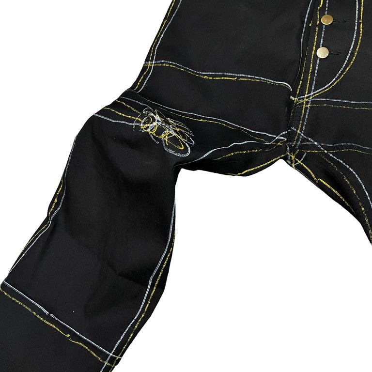 Christopher Nemeth ラインハンドペイントアナトミカルパンツ 立体裁断