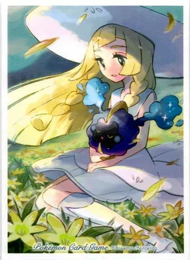 [Used] Supply Pokemon Card Game Deck Shield Premium Mat Lillie & Cosmog Pokemon Center Limited