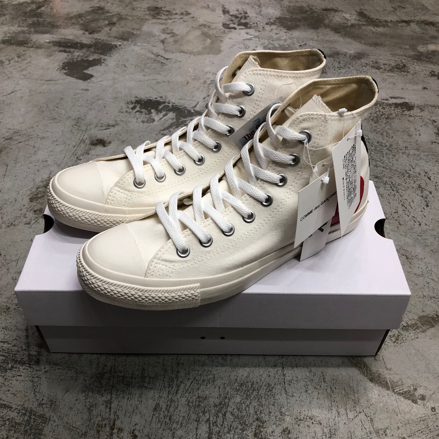 新品 PLAY COMME des GARCONS × Converse コラボ ハート ハイカットスニーカー プレイコムデギャルソン コンバース AZ-K113-001-2-6  27cm