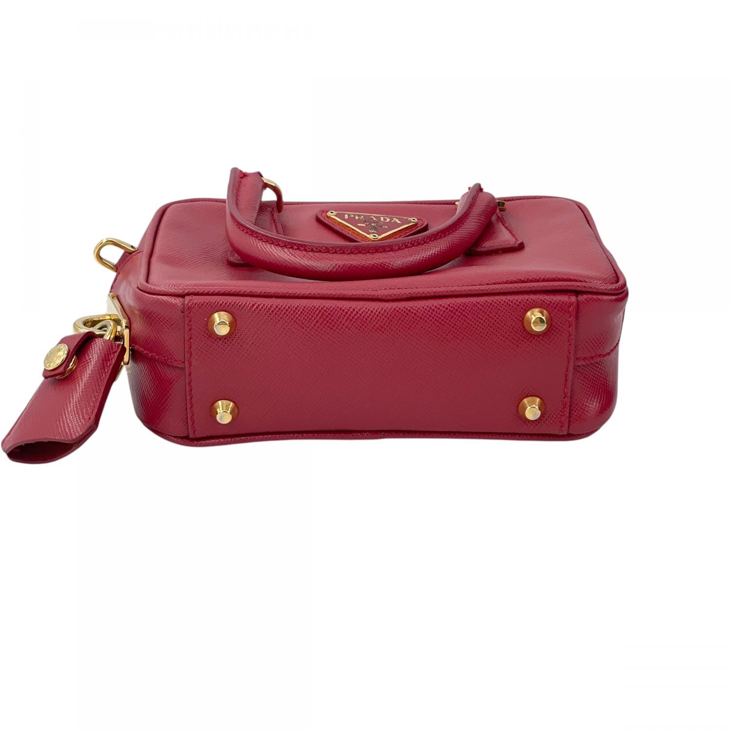 PRADA プラダ 赤 ピンクサフィアーノ ハンドバッグ PRADA プラダ
