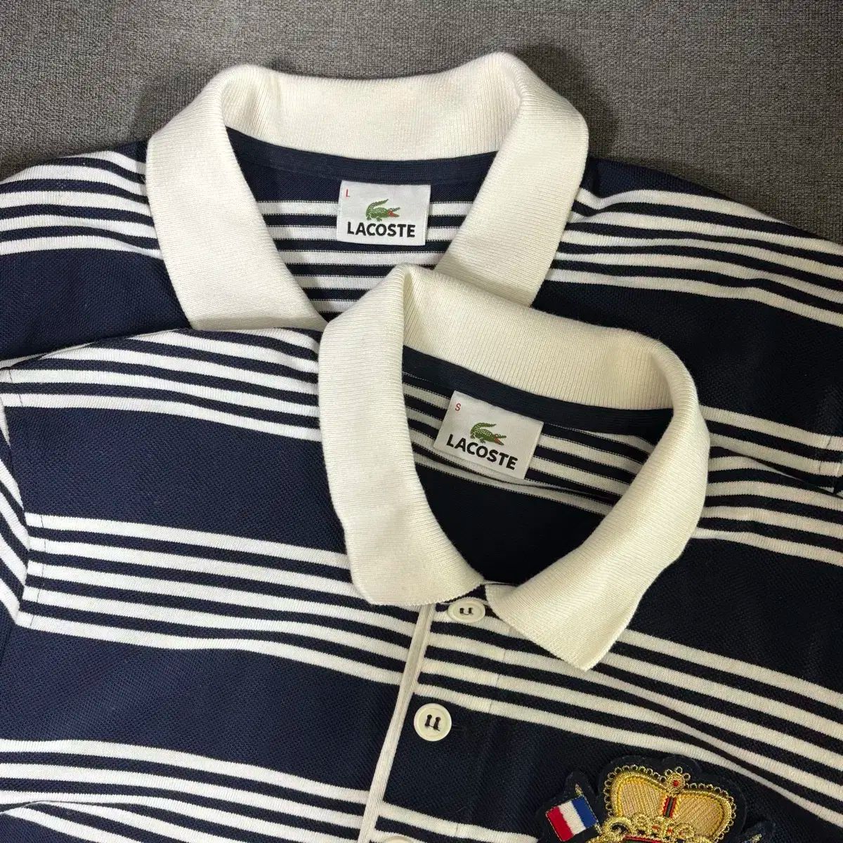 LACOSTE(ラコステ) LACOSTE ストライプ 襟付き ラグビー Tシャツ オールドスクール S サイズ