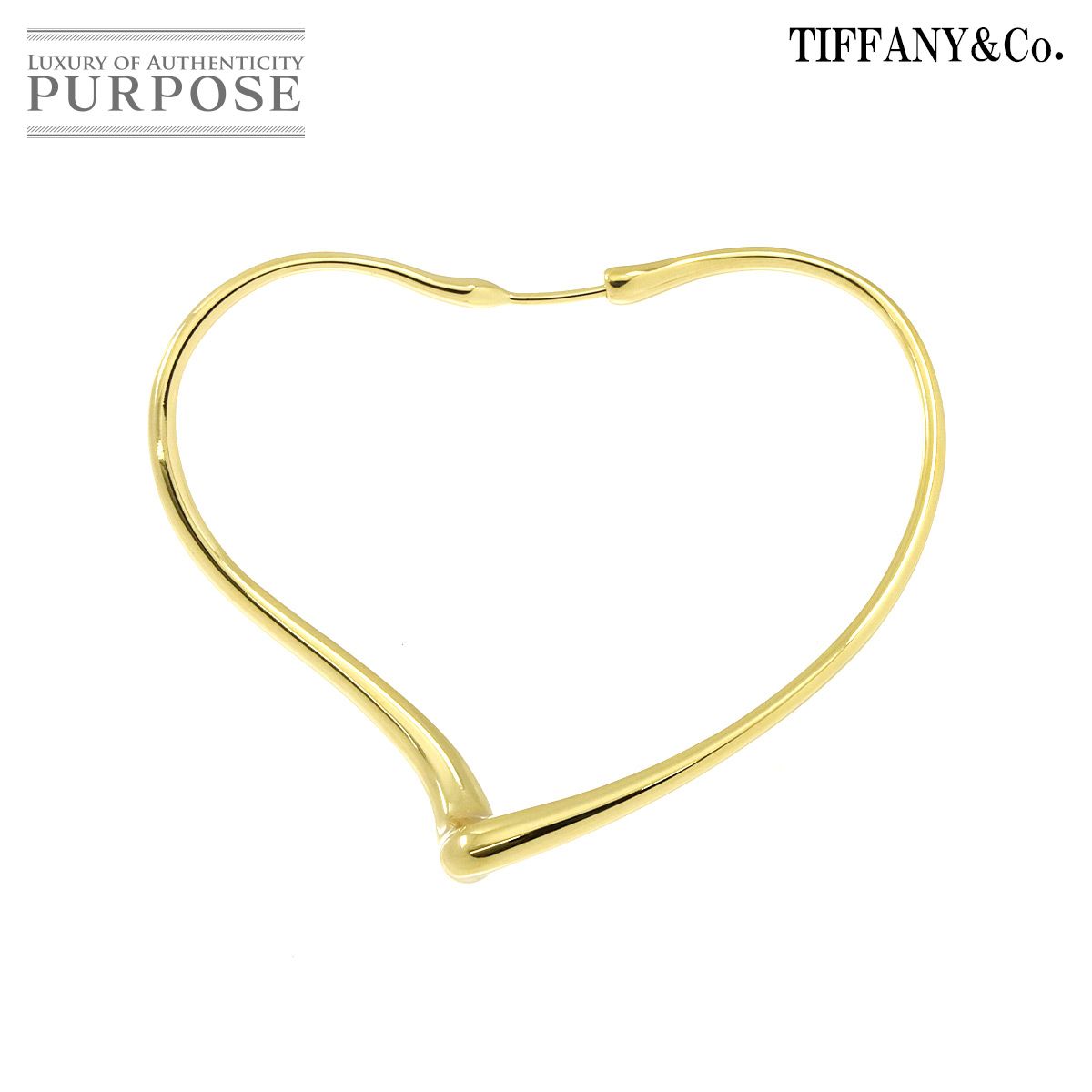 ティファニー TIFFANY&Co. オープンハート ピアス K18 YG