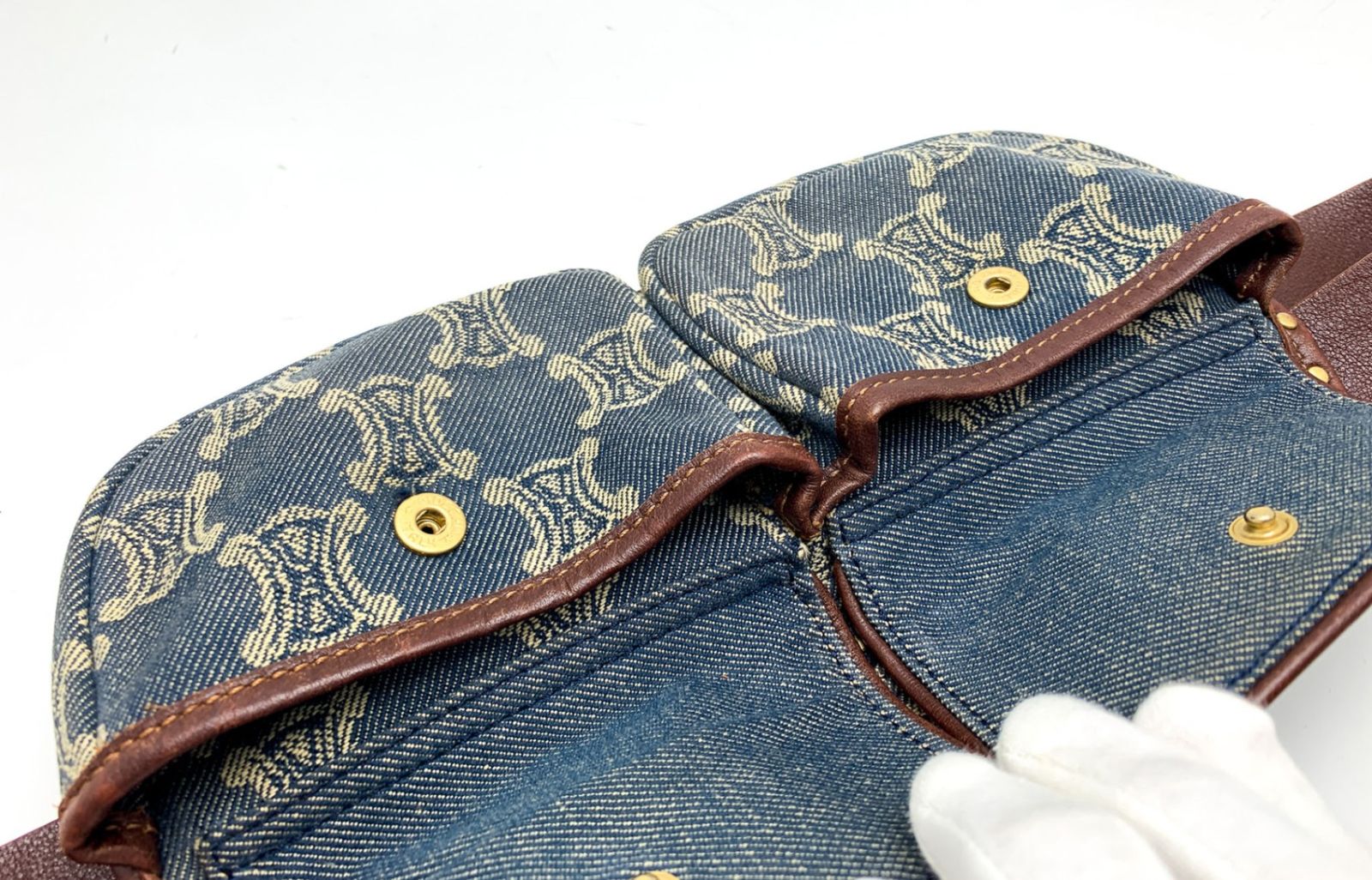 CELINE セリーヌ パリマカダム デニム ウエストポーチ ボディバック