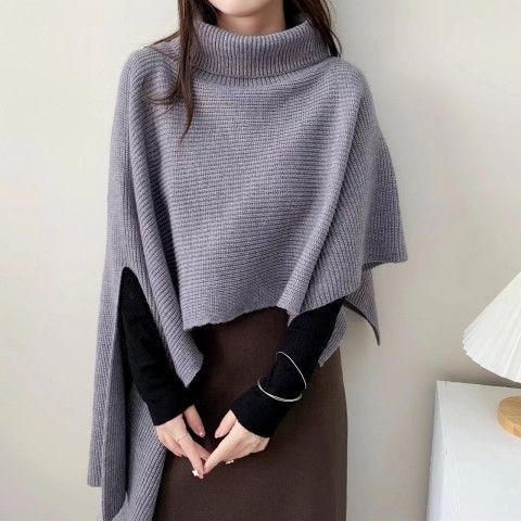 ポンチョ ストール レディース 大判 アシンメトリー ショール