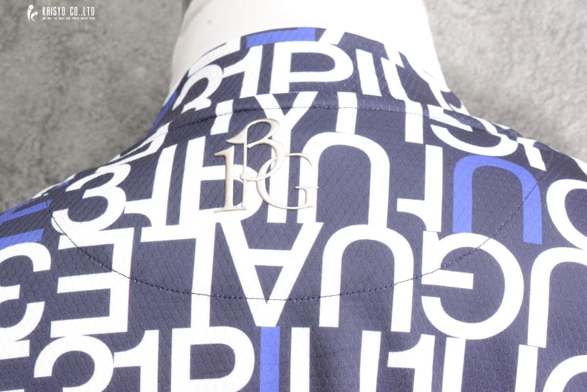 メンズ ウノ ピゥ ウノ ウグァーレ トレ 1PIU1UGUALE3 メンズ 半袖 総柄 モックネックシャツ ブルー サイズⅤ GRT166 LLC-HASEGAWATOSO_COM