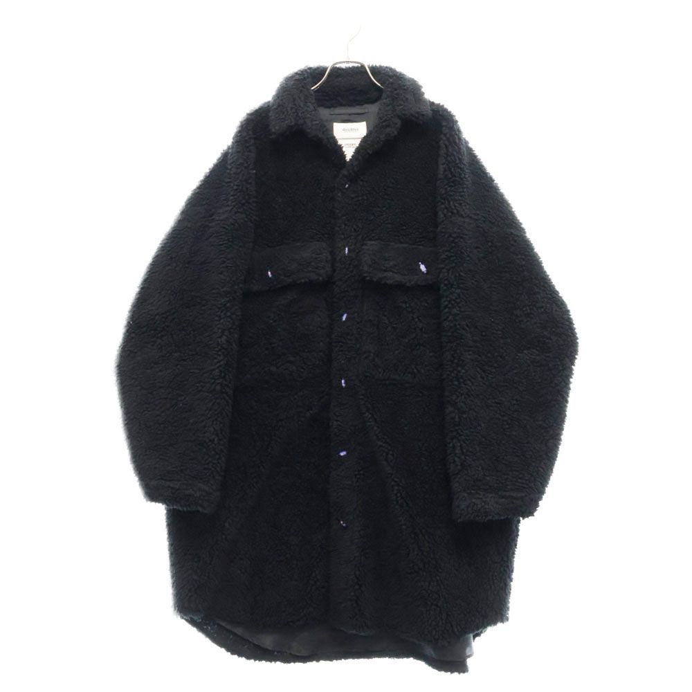 doublet (ダブレット) 21AW WISM別注 RECYCLE FUR OVERSIZED SHIRT リサイクル ファー オーバーサイズド シャツ コート ブラック 21AW04CO45-1