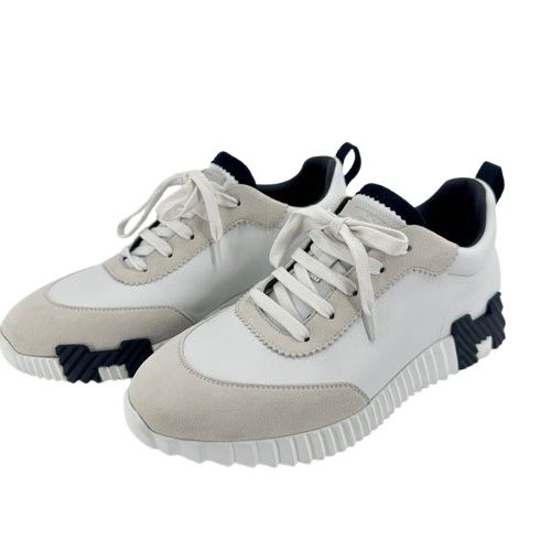 エルメス　バウンシング　40.5サイズ HERMES エルメス バウンシングスニーカー メンズ40.5 ホワイト カーフ