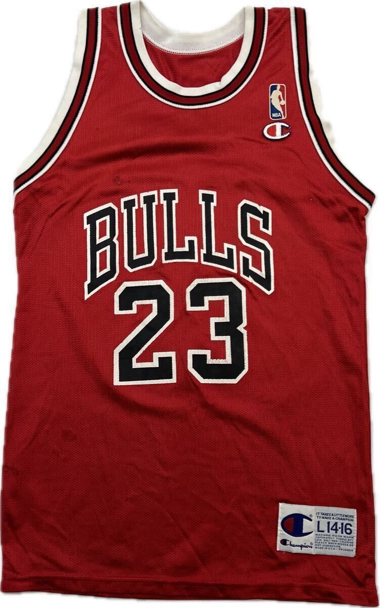 90s ☆ Champion NBA BULLS シカゴ ブルズ ユニフォーム ジョーダン L