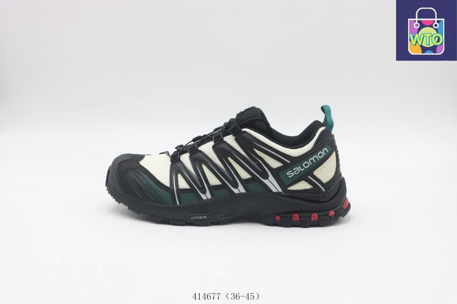 今日 サロモン Salomon 白黒緑 414677-WTO輸入2