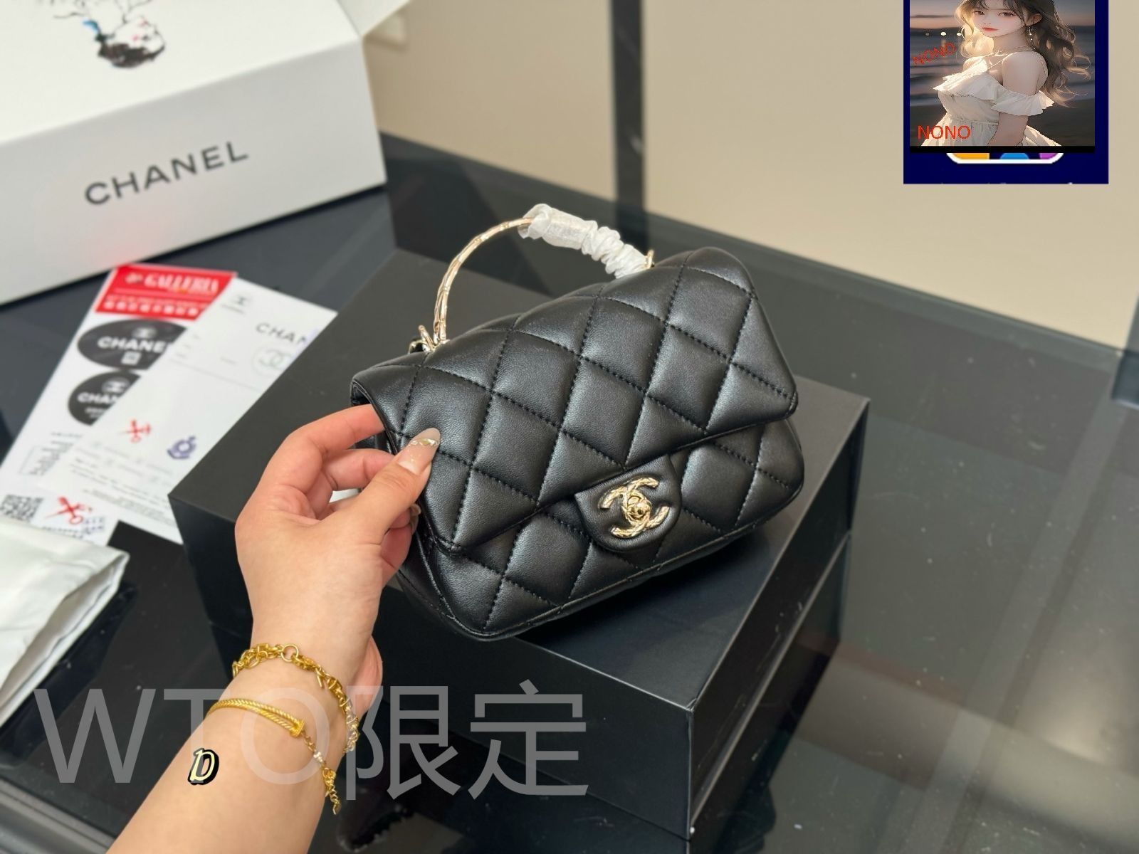 パールのハンドル♪【CHANEL】25P トップハンドルバッグ パールのハンドル♪【CHANEL】25P トップハンドルバッグ