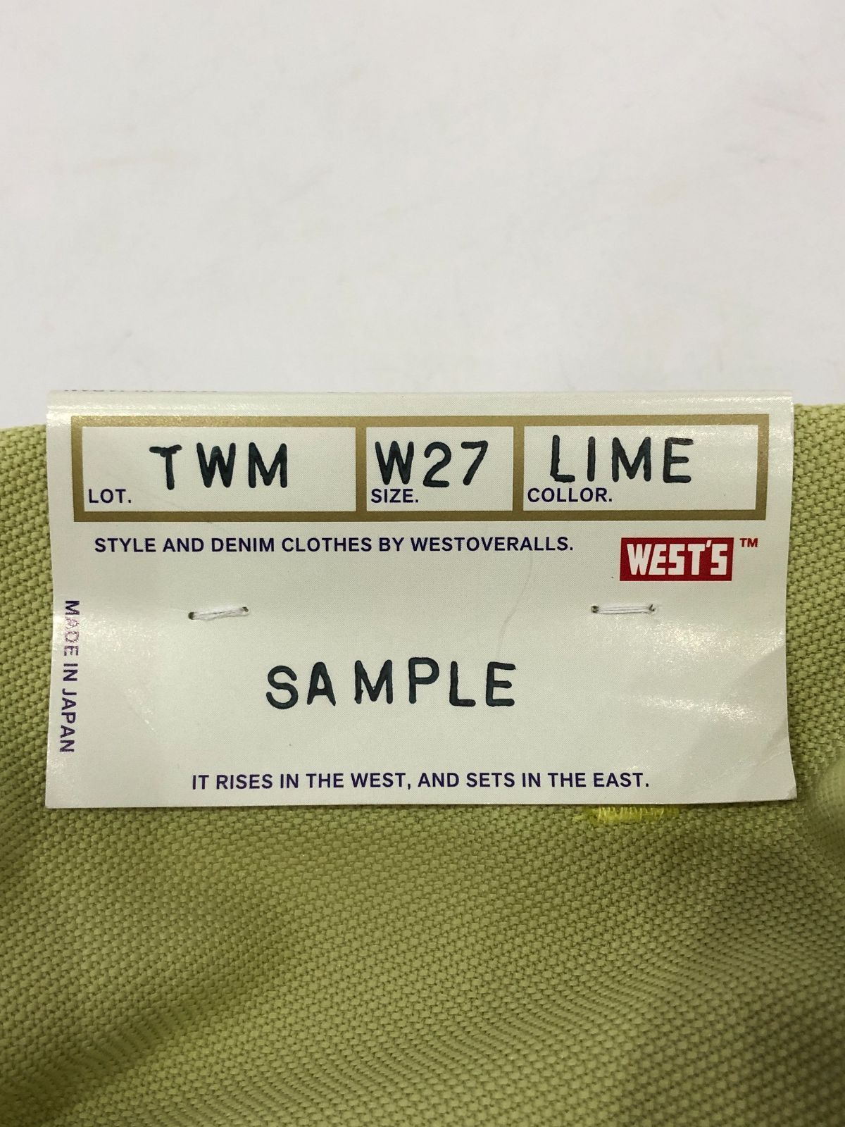 未使用・タグ付】 24SS WESTOVERALLS 未使用・タグ付】 24SS WESTOVERALLS