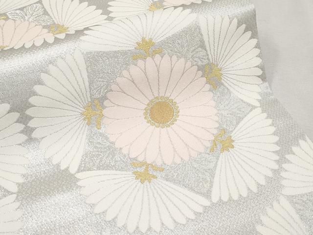 平和屋本店□最高級 人間国宝 北村武資 六通柄袋帯 煌彩錦 五稜菊紋 金