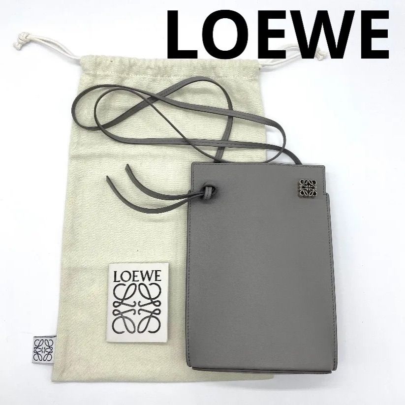 美品】 LOEWE ロエベ グレー スマホショルダーバッグ ダイス