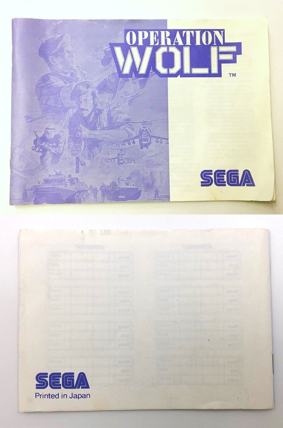 ♪) 海外版 マスターシステム ソフト OPERATION WOLF オペレーション