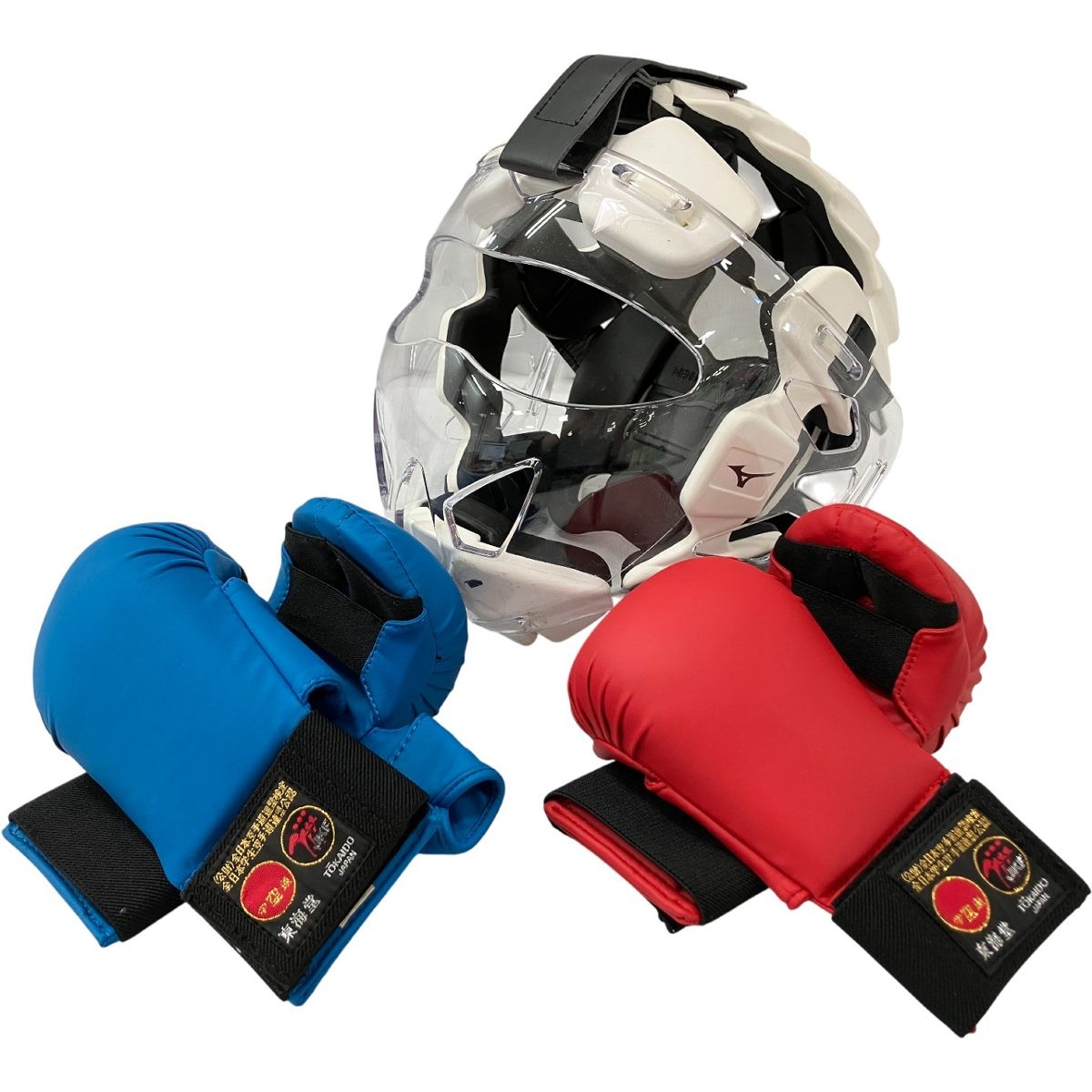 mizuno MENOHO VII 空手用 メンホー サイズM 東海堂 拳サポーター 赤青セット スポーツ用品 ミズノ H10548889