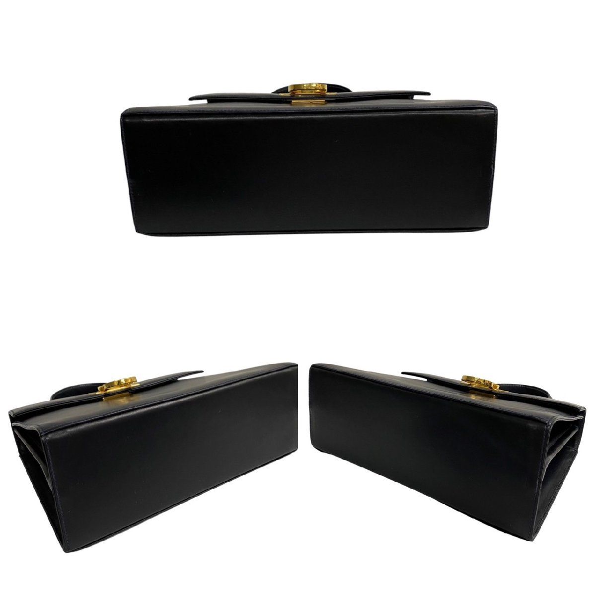 極 美品 Salvatore Ferragamo フェラガモ ガンチーニ 金具 カーフ