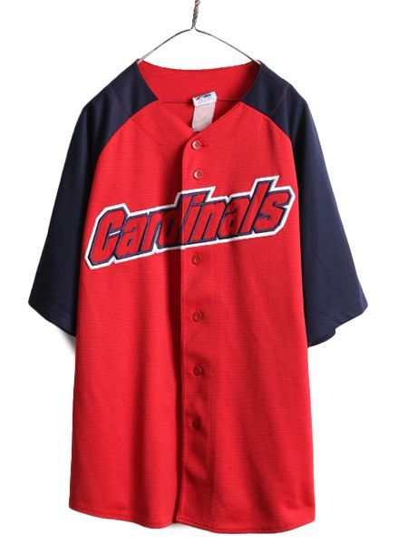 90s 00s MLB Majestic カージナルス ベースボールシャツ XL お得なクーポン配布中!】 90s 00s MLB Majestic カージナルス