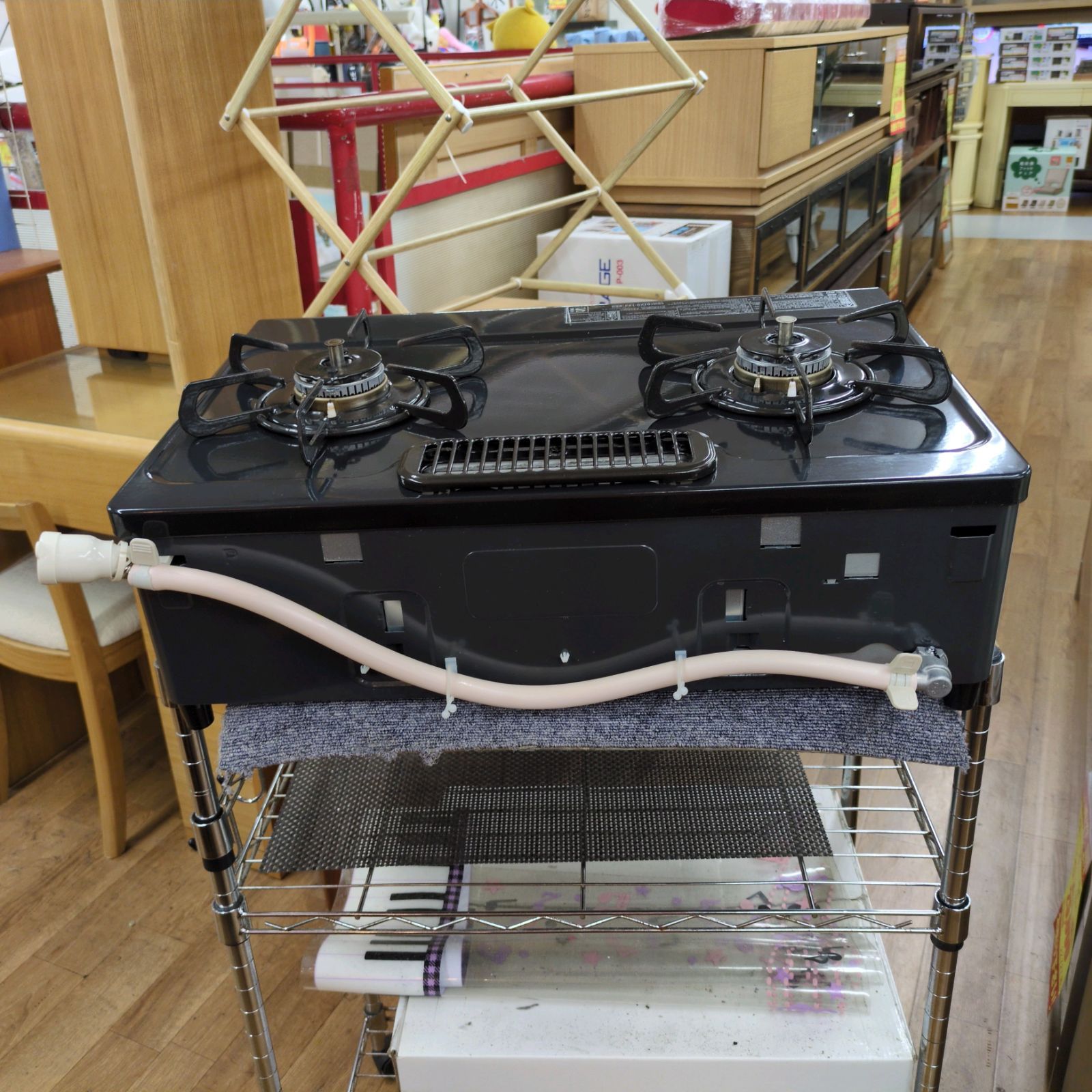 J322 ☆小凹み有り☆2024年製☆パロマ☆都市ガスコンロ☆水無し片面