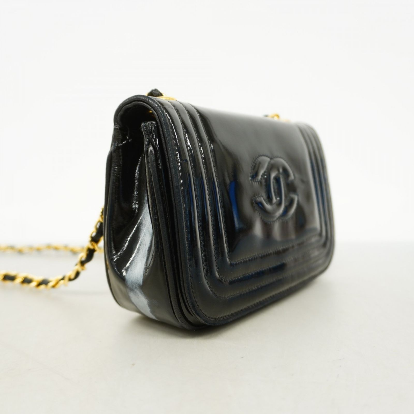 CHANEL シャネル デカマトラッセ30 チェーンショルダー ブラック/SV パテントレザー ショルダーバッグ【200】 : 1346354 :  質屋 大黒屋 - 通販 - Yahoo!ショッピング
