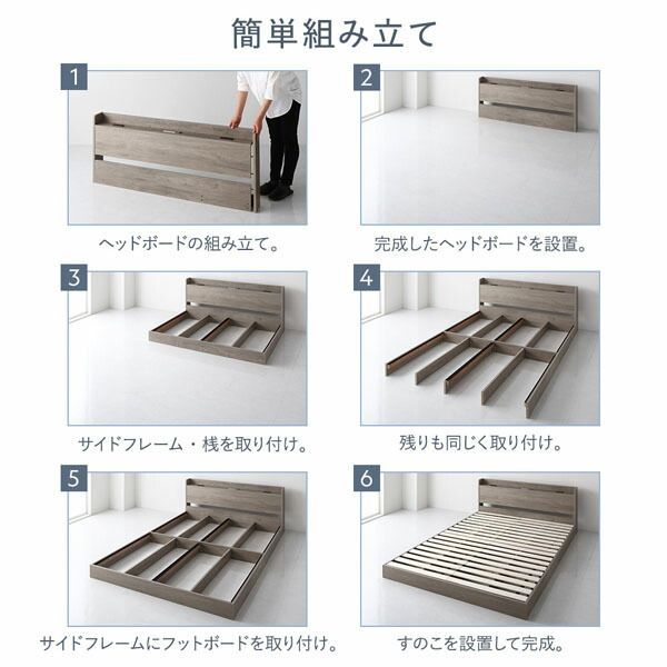 3ゾーンポケットコイルマットレス付き