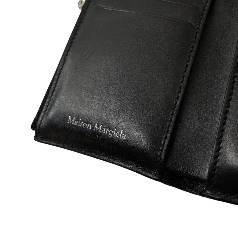  Maison Margiela 3つ折り財布 4ステッチ 4 STITCH カーフレザーコンパクトウォレット 定価46 800円 メゾンマルジェラ 三つ折り財布 折り財布