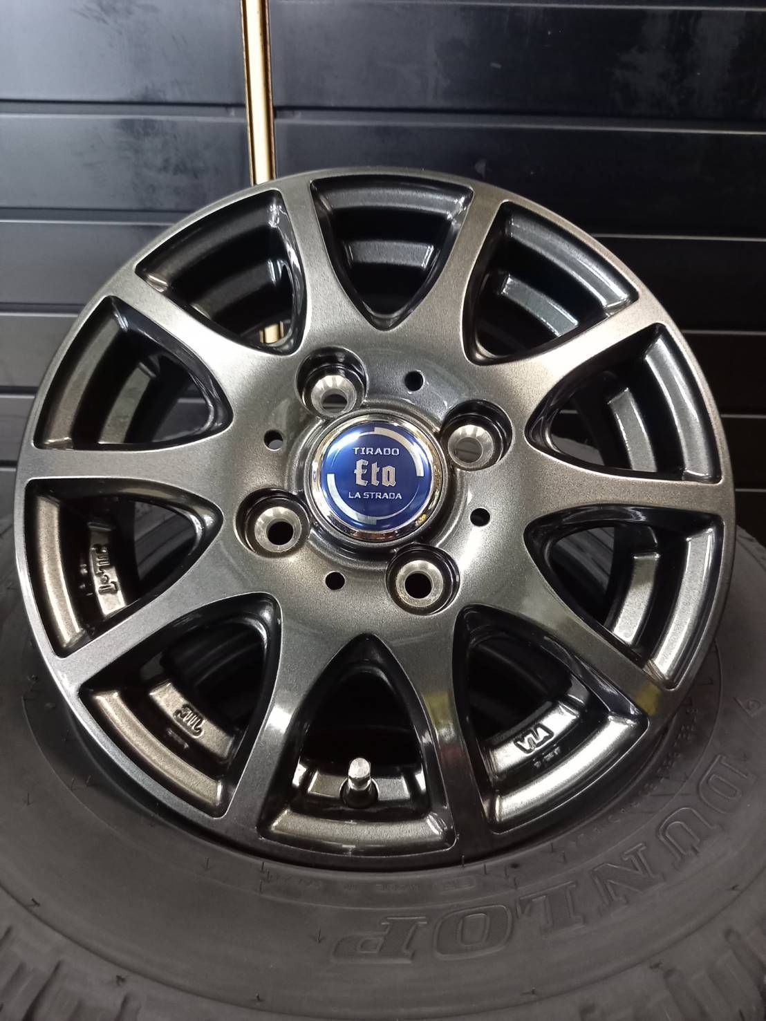 製 ダンロップ GRANTREK TG4 145R12 6PR TIRADO ETA ●ハイゼット●アトレー●ピクシス トラック バン●サンバー ラジアルタイヤ アルミホイール 4本SET 145|80R12 80|78相当