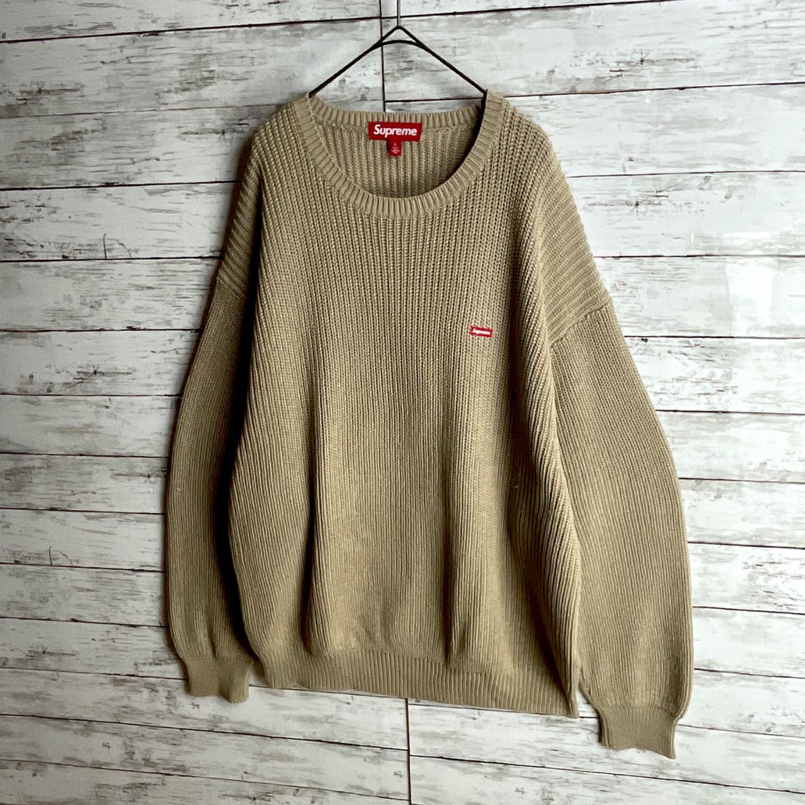 2919【美品・人気モデル】シュプリーム☆スモールボックスロゴ 綿ニットセーター 02919【美品・人気モデル】シュプリーム Supreme☆スモール