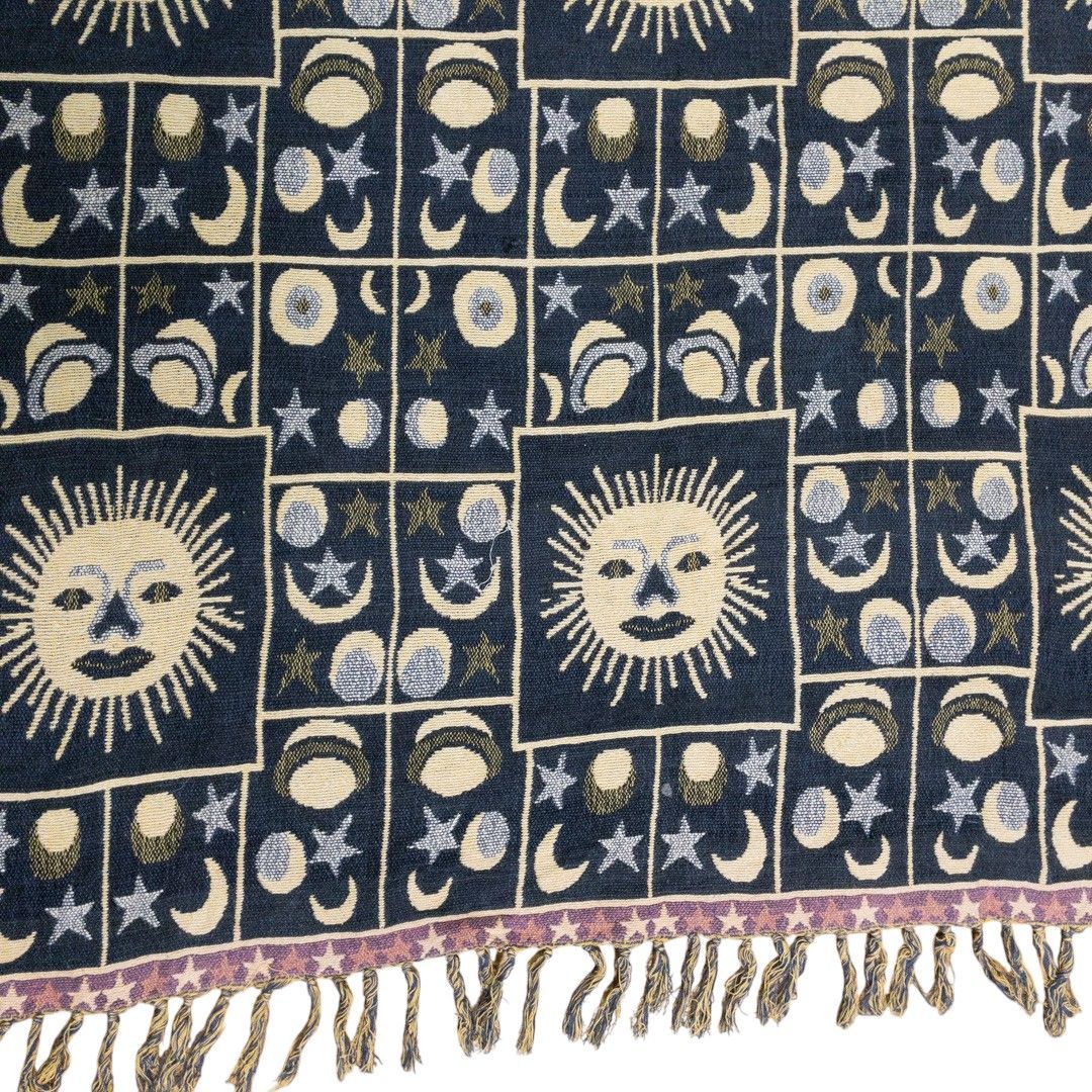高品質，爆買い vintageラグ カーペット 太陽と月 神話 931