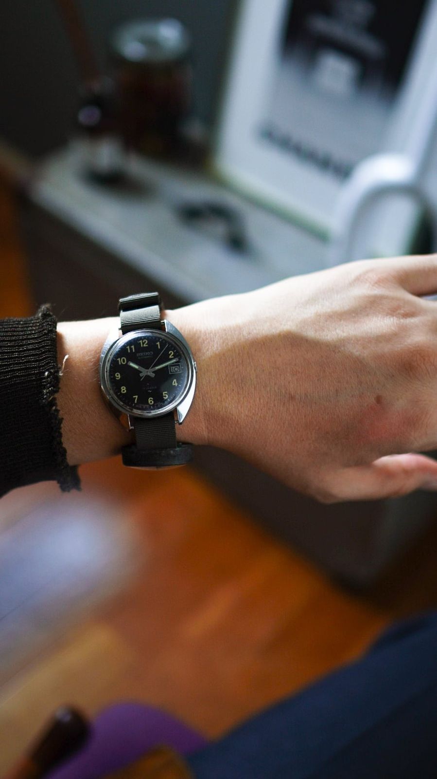 sayaヴィンテージ ミリタリー ウォッチ ベトナム戦争 自動巻き 腕時計 1960s】SEIKO セイコー 米軍(アメリカ軍) MACV-SOG 7005-8030