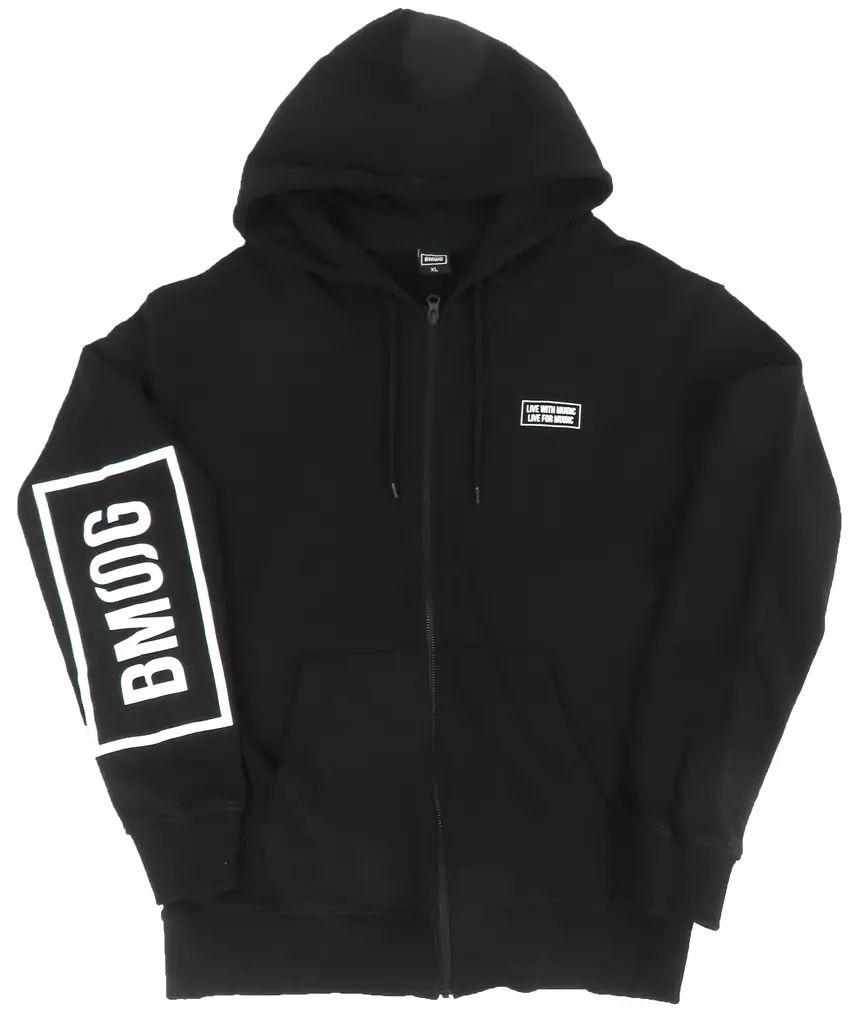 ★美品・完売品★BMSG♥ジップパーカー XLサイズ 黒 中古】アウターウェア BMSGロゴ ジップパーカー ブラック Lサイズ