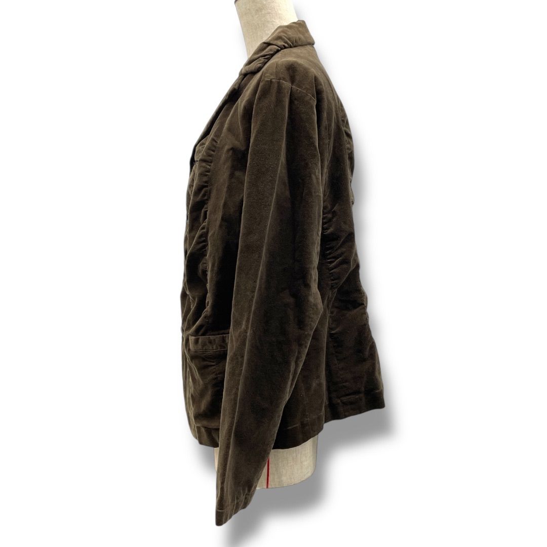 Plantation プランテーション ストレッチ 別珍 ジャケット アウター ベロア ギャザー 無地 PL13FD020 茶色 ブラウン Mサイズ レディース 冬 ゴーゴー古着マルイファミリー溝口店 11 No.59