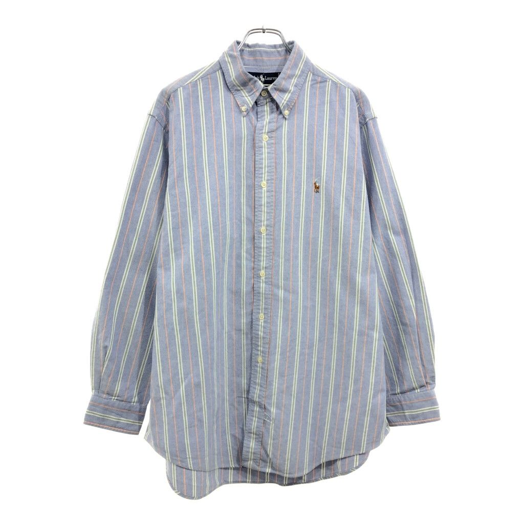ラルフローレン　ストライプボタンダウン長袖シャツ　170㎝ 未使用品　ブルー RALPH LAUREN ラルフローレン CLASSIC FIT クラシック フィット