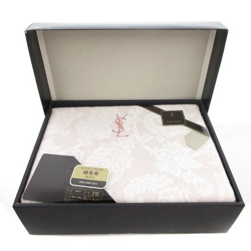イヴサンローラン YVES SAINT LAURENT 箱付き 綿毛布 ひざ掛け
